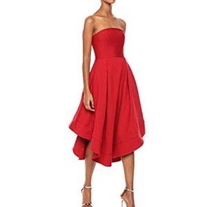 C/MEO COLLECTIVE Red Sleeveless Below The Knee Dress S